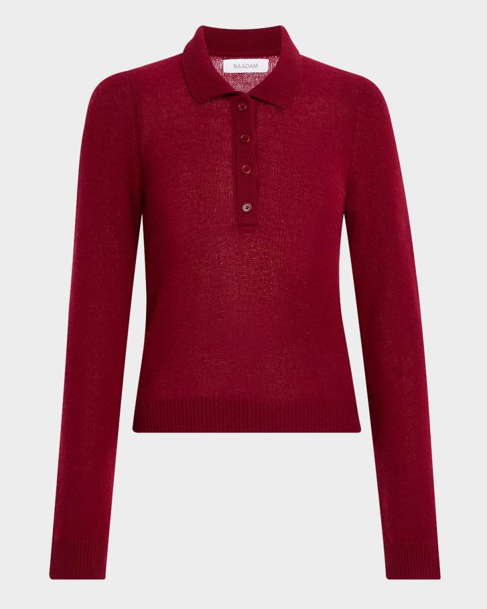 Cloud Cashmere Long-Sleeve Polo